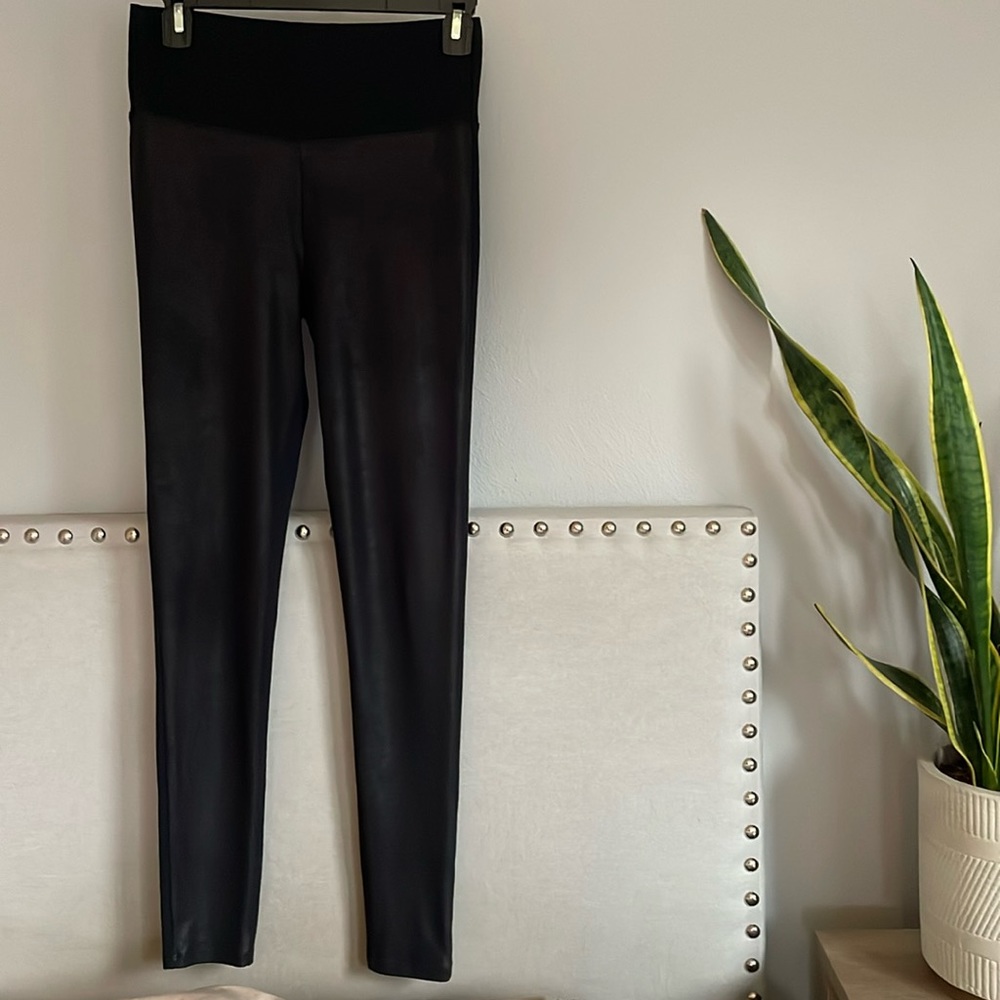 SPANX Black Faux Leather Leggings